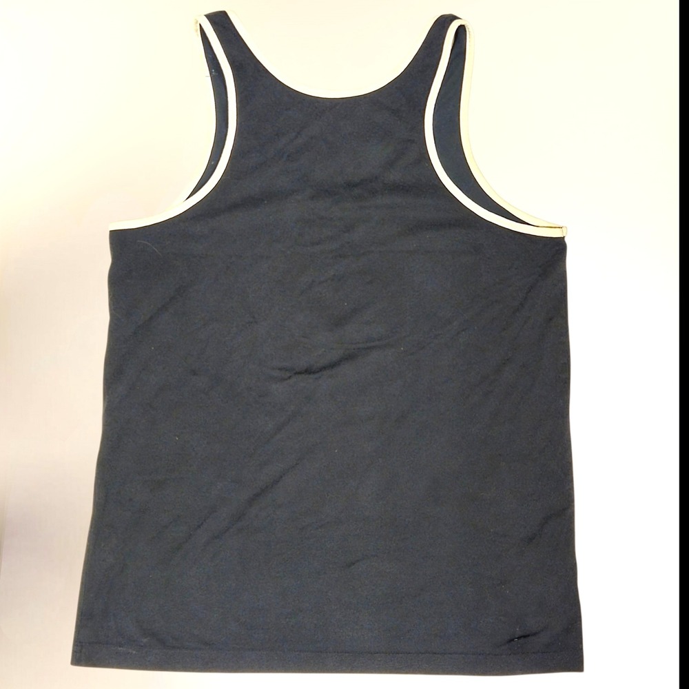 adidas Black Tank Top with White Trim and Silver Logo - Picture 2 of 6